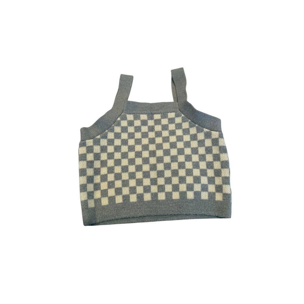 Rylee + Cru Gray Checkered Kids Matching Set - Picture 5 of 8